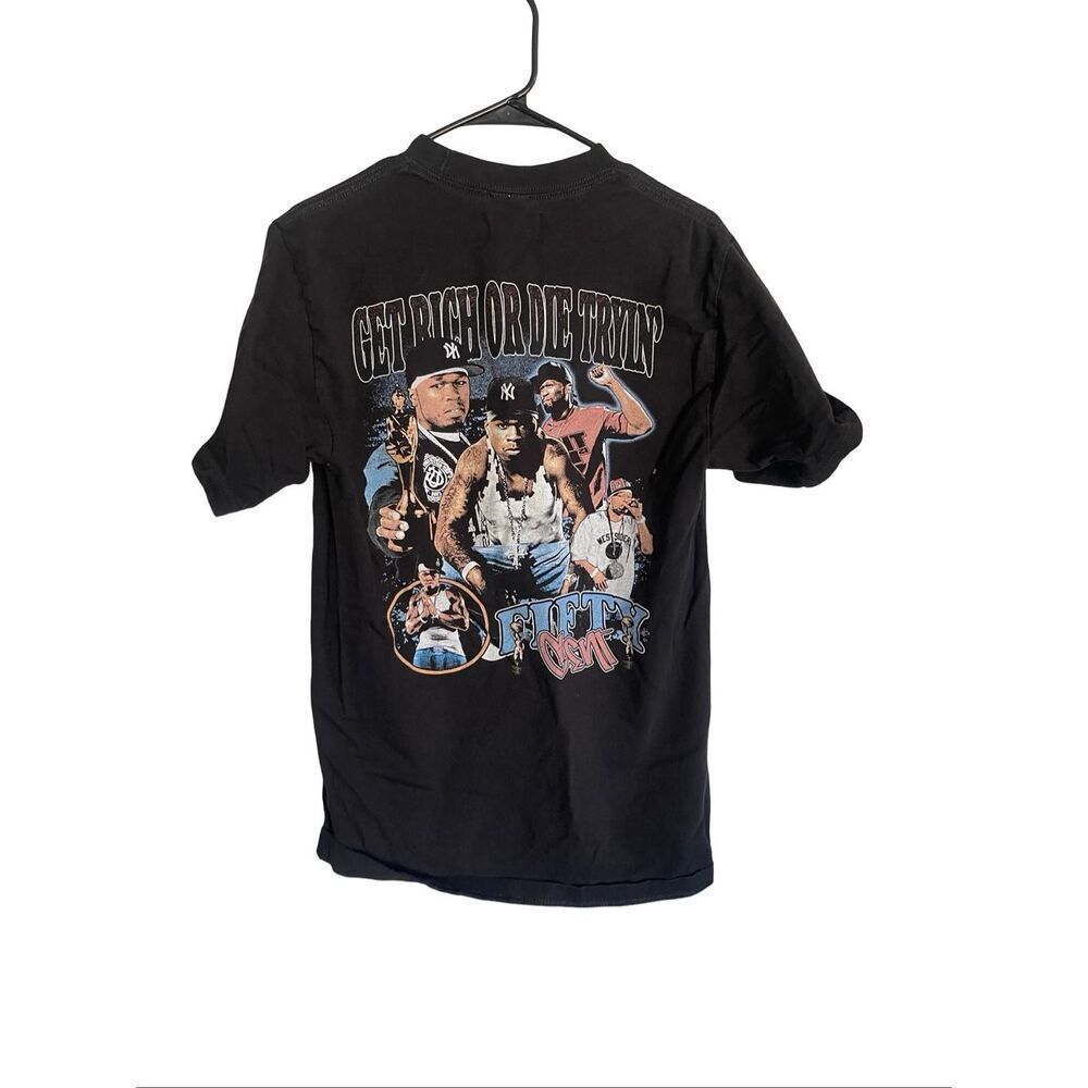 Game Changer Mens Black 50 Cents 2023 Crew Neck Graphic T-Shirt Medium
